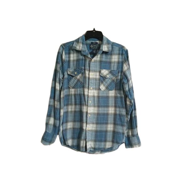 American Rag Plaid Flannel Shirt Size Small Men Button-Up Long Sleeve - Picture 1 of 3